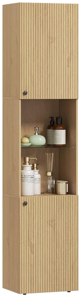 Meuble haut salle de bain bois 6 étages pour optimiser les petits espaces - 2