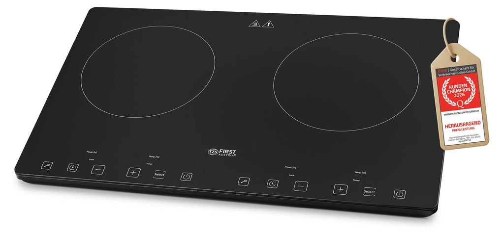 TZS First Austria - Induktionskochplatte 3400W doppelt - 10 Produktbild 