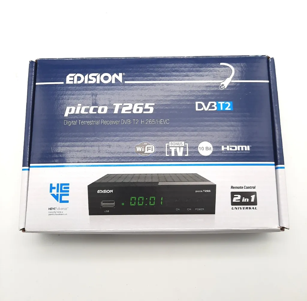 Décodeur TNT HD DVB-T2 Edision Picco T265 H.265 HEVC avec Port USB - 17