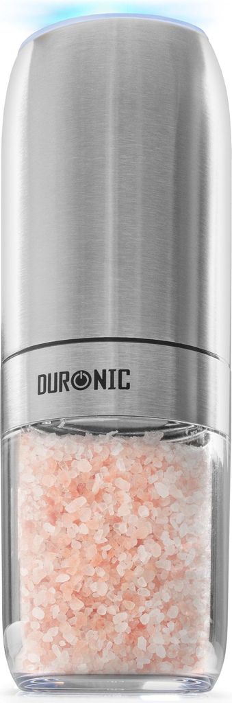Duronic EMB1 Salz- und Pfeffermühle, elektrischer Salzstreuer, Salz- oder Pfefferstreuer, automatische Gewürzmühle, Salzmühle für Meersalz