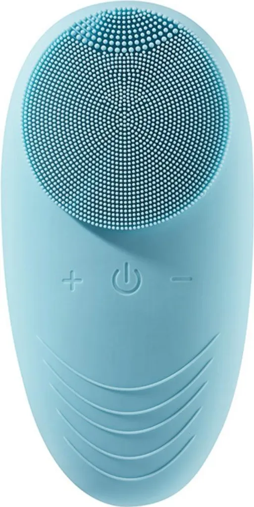 INF Spazzola Viso in Silicone Elettrica Massaggiante, 5 Livelli, IPX7 Blu