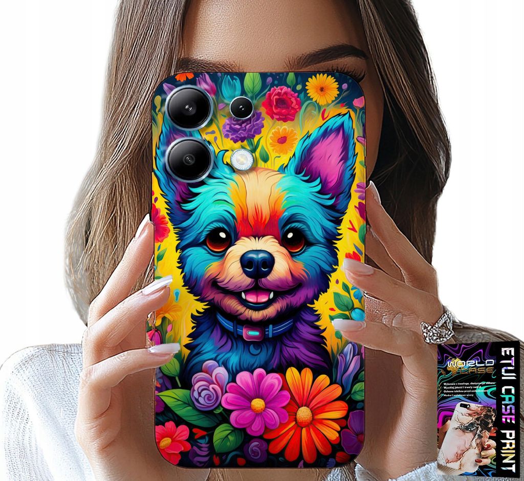 Fall Für Xiaomi Note 14S - Florale Muster Hund Hund York Rückseiten