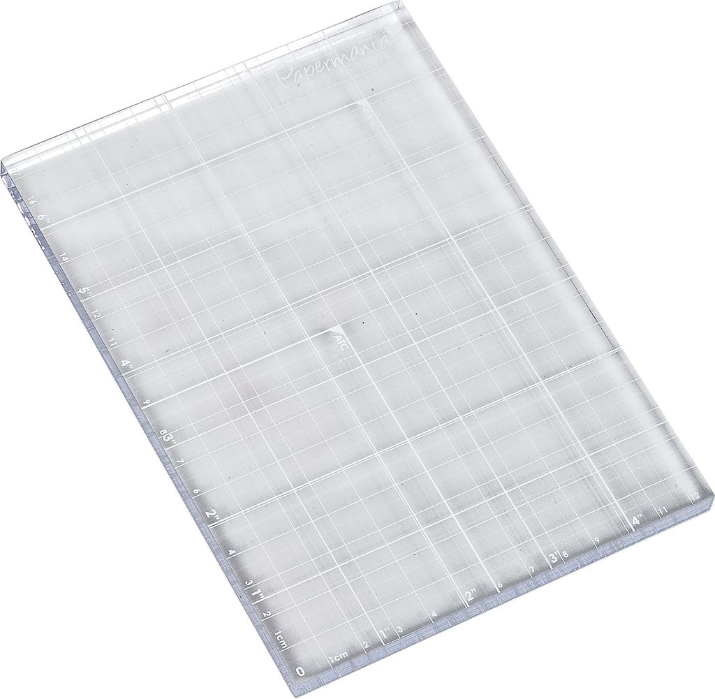 Papermania Acrylblock 12 7 x 18 cm ideal für Stempel und Bastelprojekte