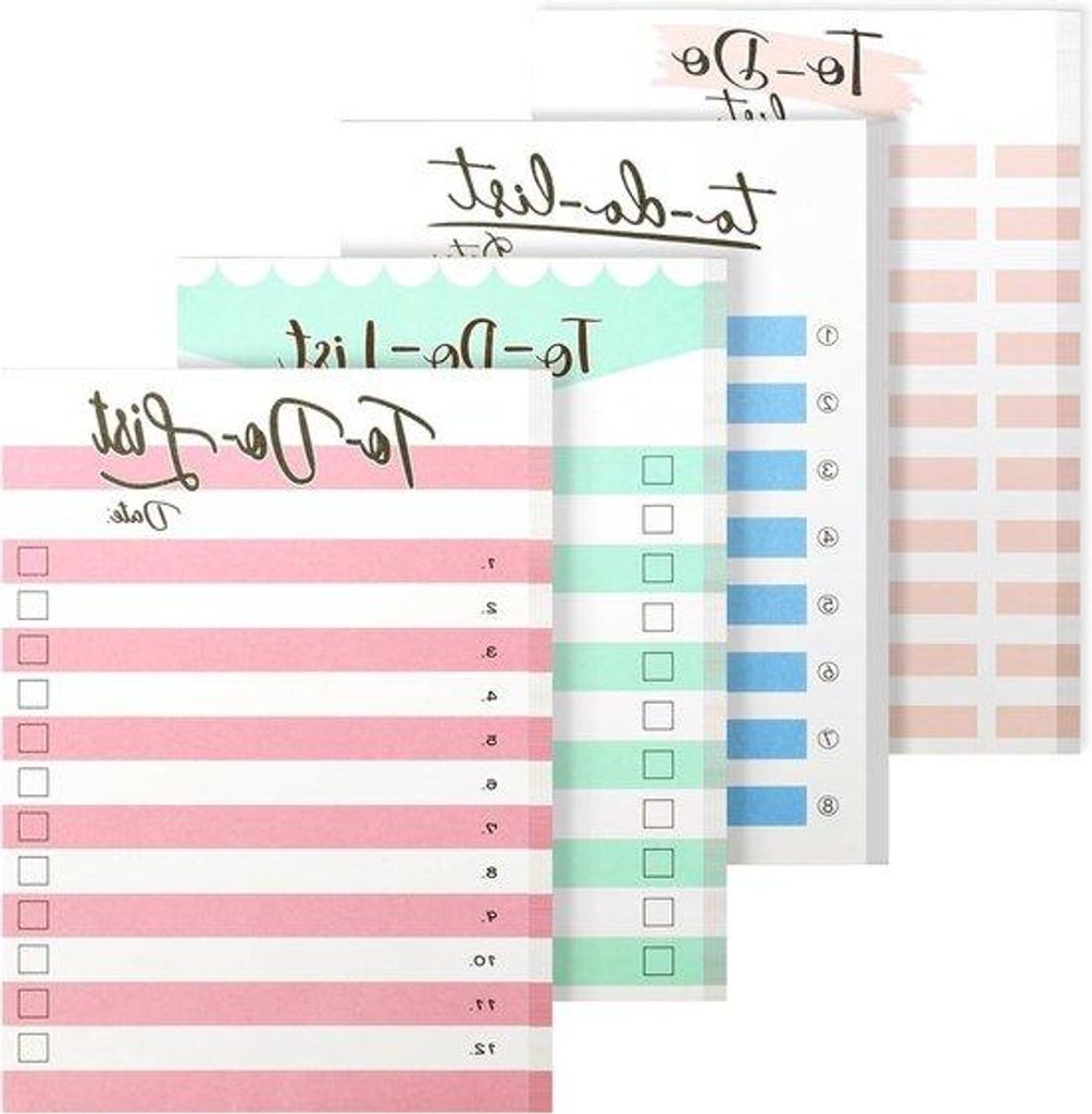 Allecto is a brand name, so it will be removed. Dagelijkse To-Do List Notepad Planners in 4 Kleuren - Checklist Notebooks met Ongedateerde Pagina...