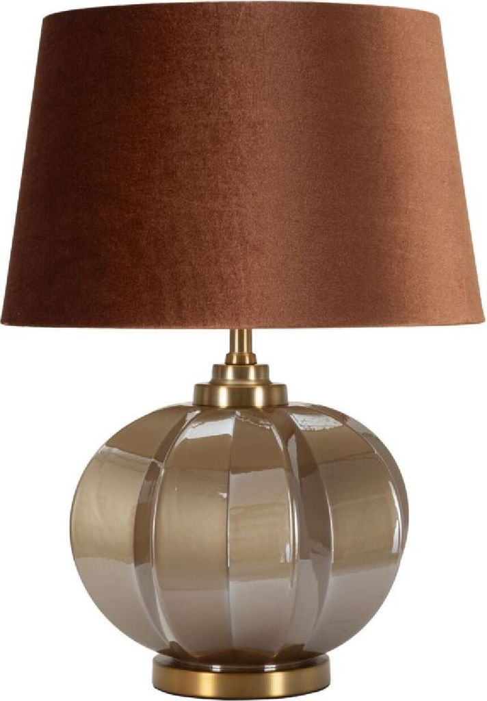 Tischlampe Tavolo 33 x 49 x 33 cm Metall Glas Beige Gold