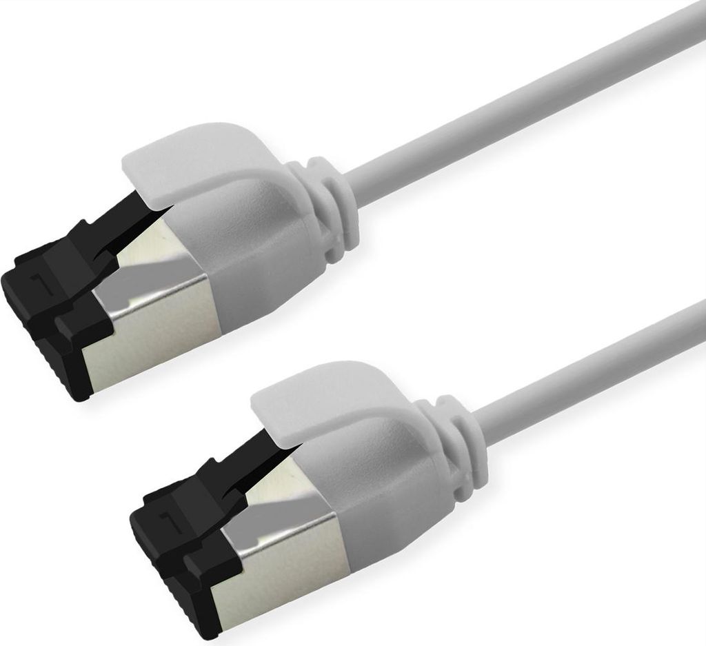 ROLINE S/FTP-(PiMF-) Patchkabel Cat.8 (Class I), Slim, LSOH, PoE, weiß, 2 m