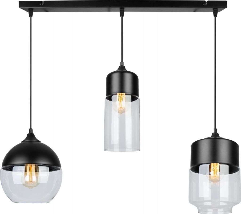 Hängende Deckenlampe, Lampenschirm aus Glas