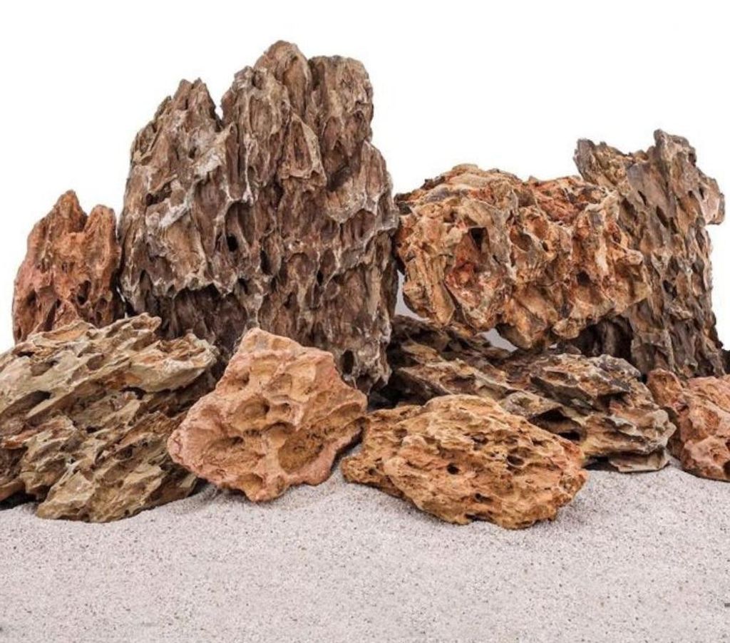 Aquarium Natursteine Drachensteine Deko braun 1kg Mix Produktbild 