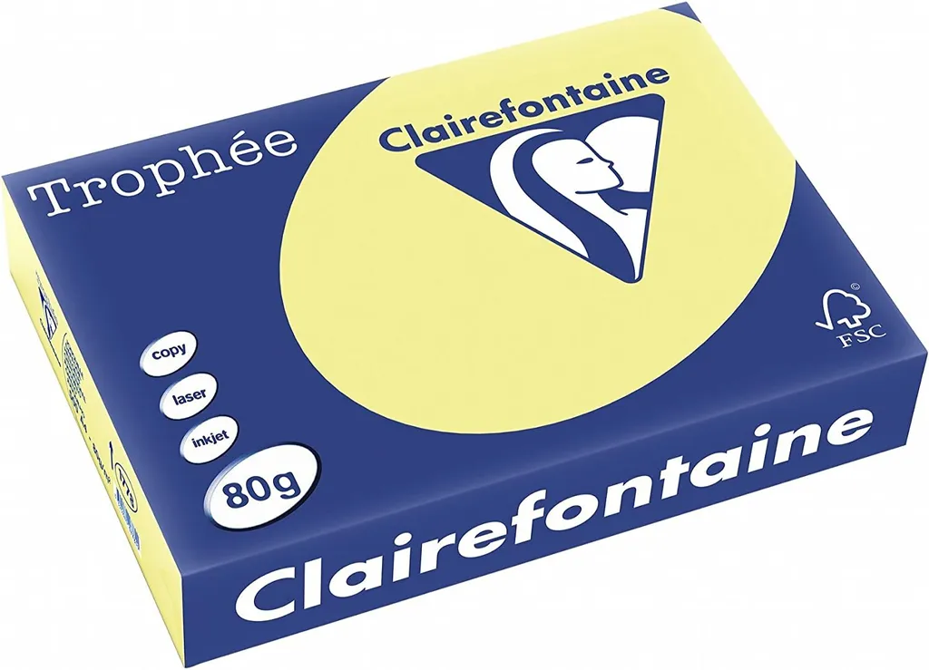 Risma A4 Colori Vivaci Clairefontaine Trophée per Lavoretti e Scuola