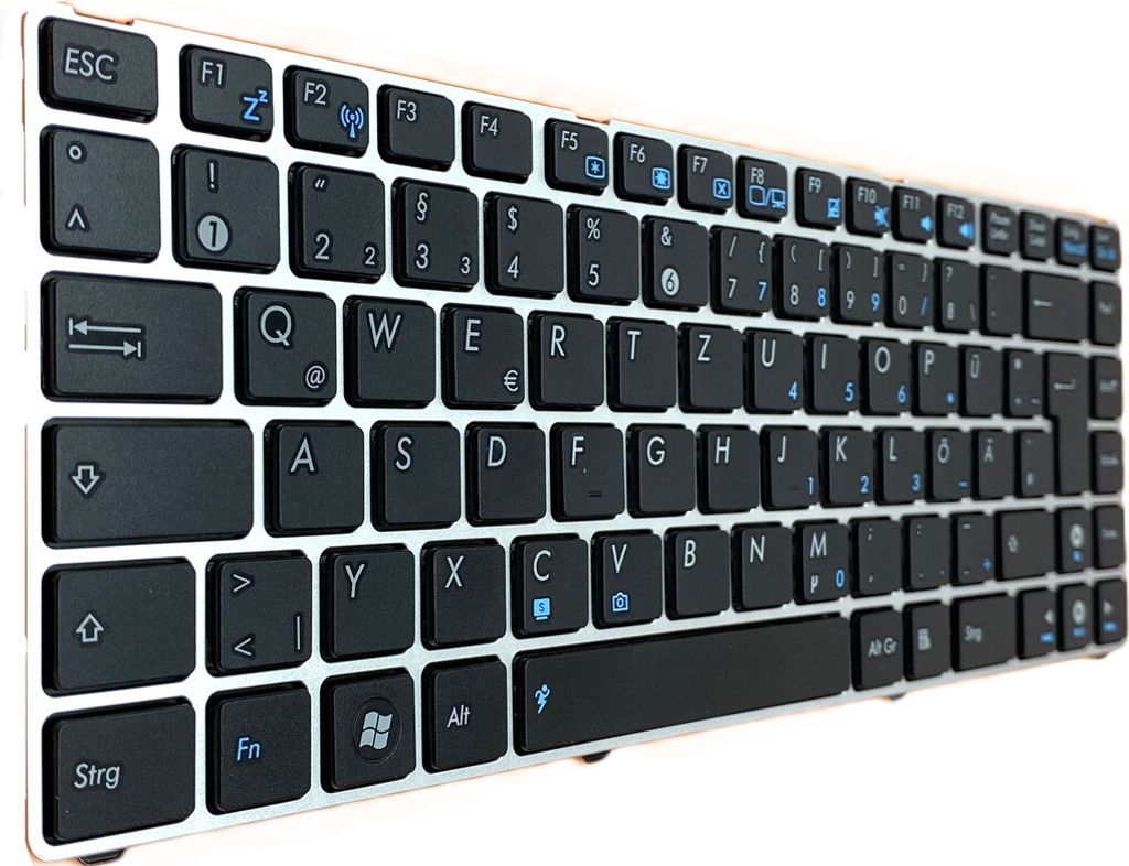 RAHMEN silber - Tastatur für Asus Eee PC 1201NL 1201PN 1201N