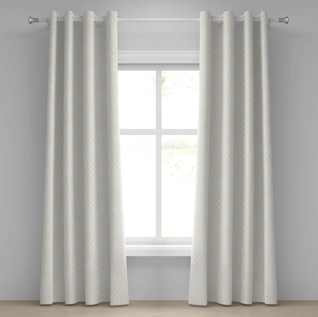 Set 2 Tende Abakuhaus 280x225cm Avorio | Tende con Occhielli Lavabili