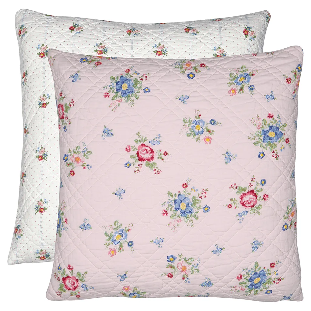 Coussin Greengate Roberta Pale Pink 50x50 cm - Housse de Coton Rose