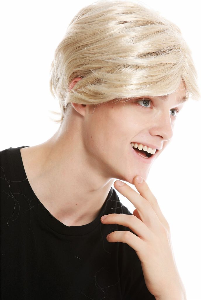 WIG ME UP Perücke Herren kurz Scheitel Blond PW0174-ZA83 Produktbild 