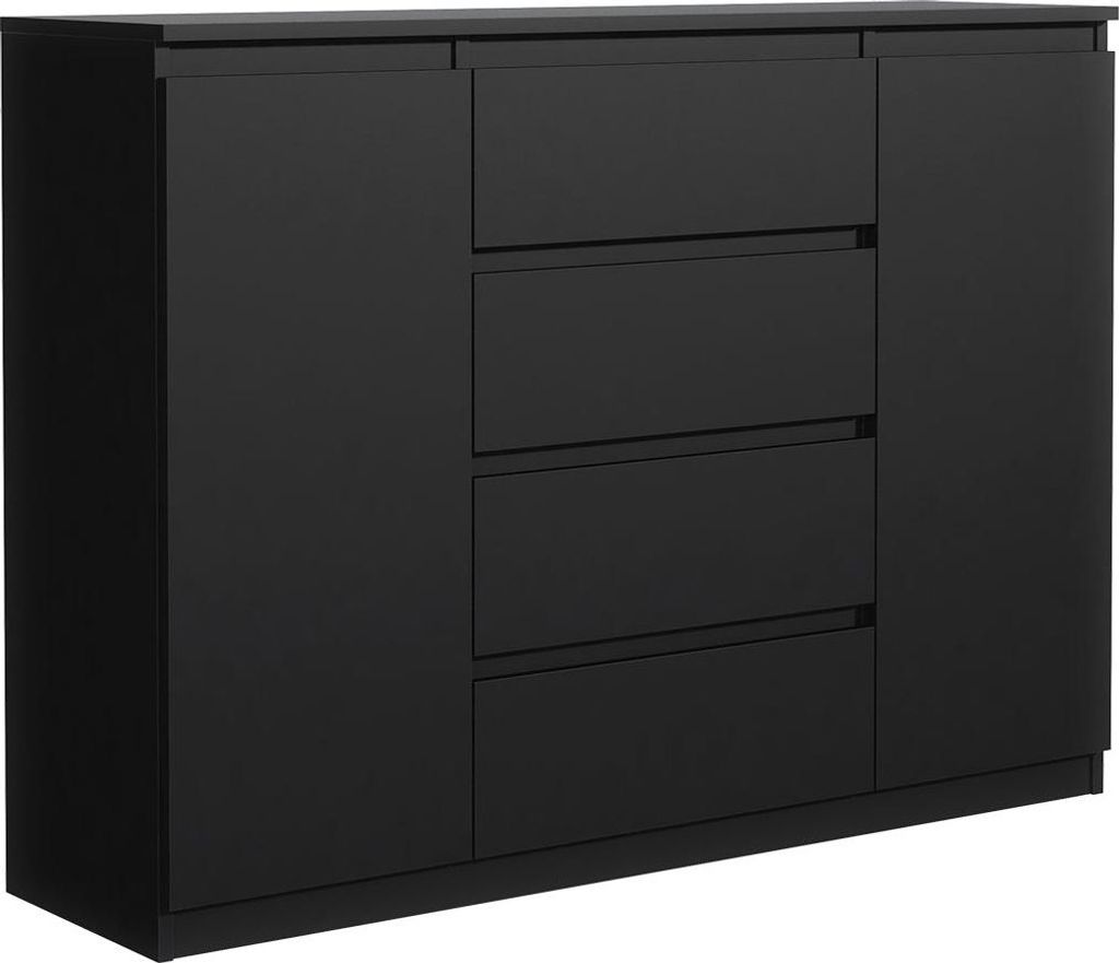 Rondo – stilvolle Kommode 120 cm. Variante: Farbe Schwarz