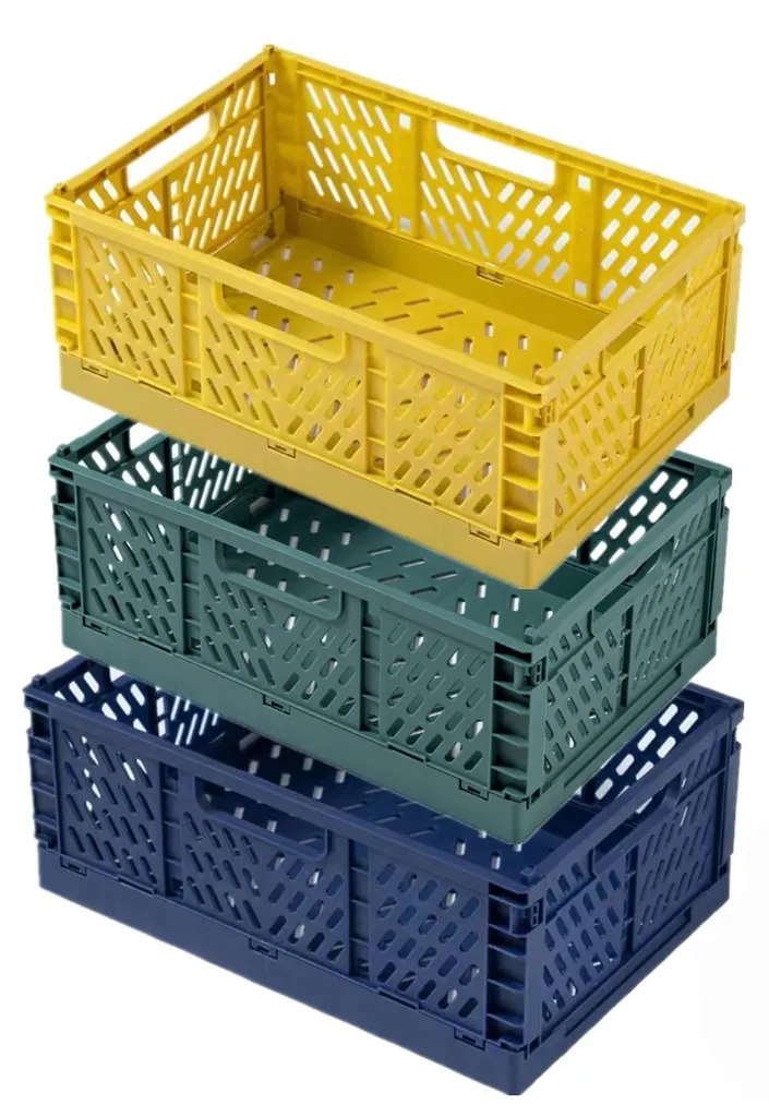 Panier de rangement pliable grand format pour chambre et bureau noir