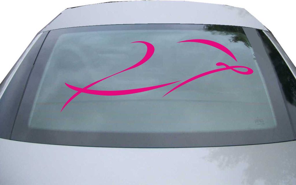 Indigos UG - Aufkleber Heckscheibe & Motorklappe DE2189 - pink - 600x228 mm - Delfin - Auto Scheiben Fenster Heckklappe Tuning Racing JDM - Die cut