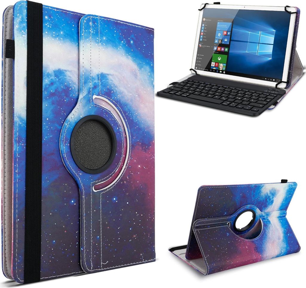Hülle Tastatur Tasche für Blackview Tab 90 Schutzhülle Bluetooth QWERTZ CaseFarbe 360 Uni:Motiv 17