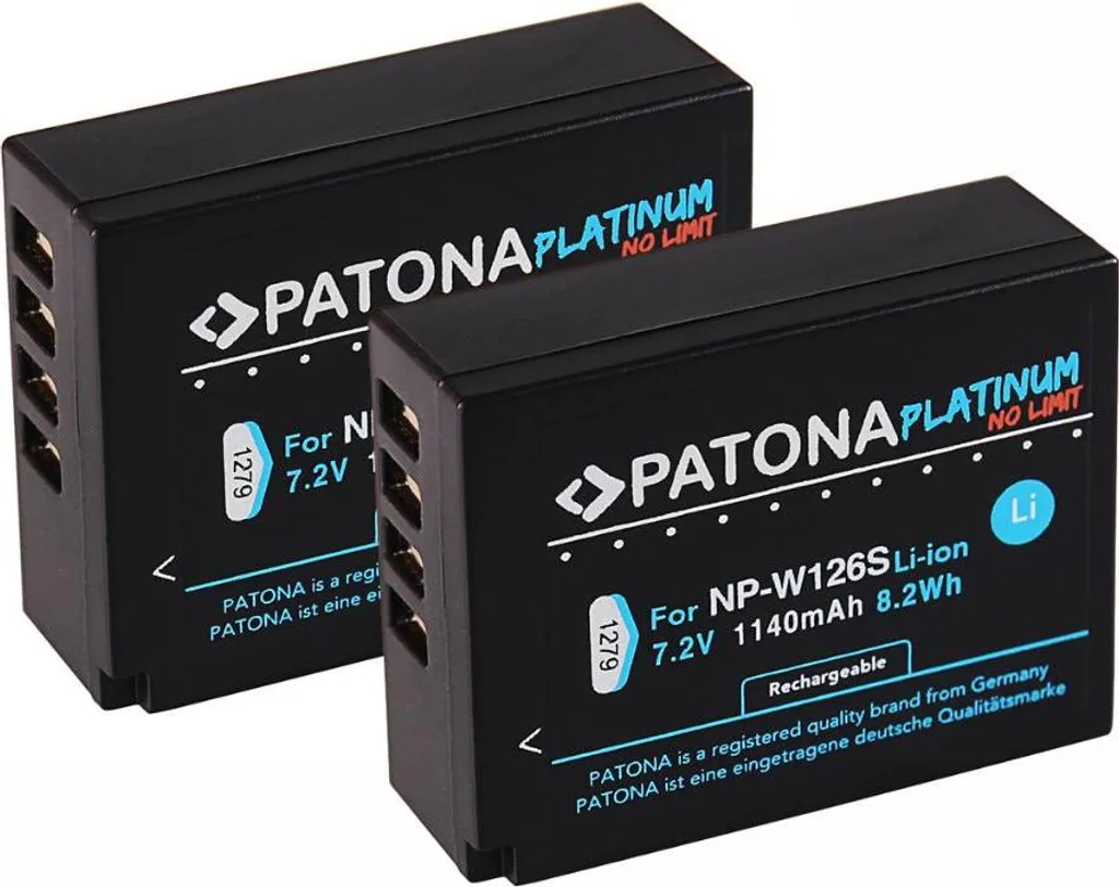 Pack 2 Batteries NP-W126S 1140mAh - Accessoire pour Hybride Fujifilm série X