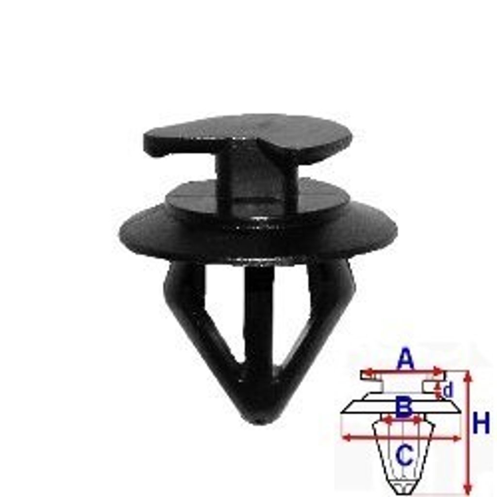 ROMIX Clip B26989 für BMW 5 Limousine (E39) 5 Touring (E39) 10mm 20mm