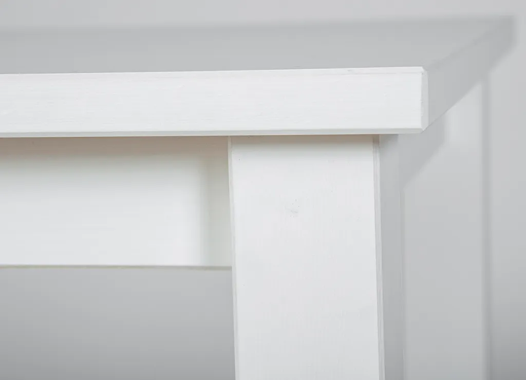 Table d'appoint Asgar blanc : structure robuste et finition laquée chic - 6