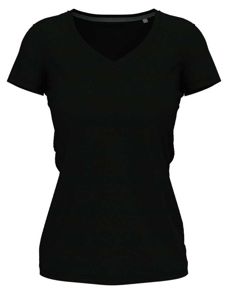 Stedman - "Claire" T-Shirt V-Ausschnitt für Damen FK2098 (XS) (Schwarzer Opal)
