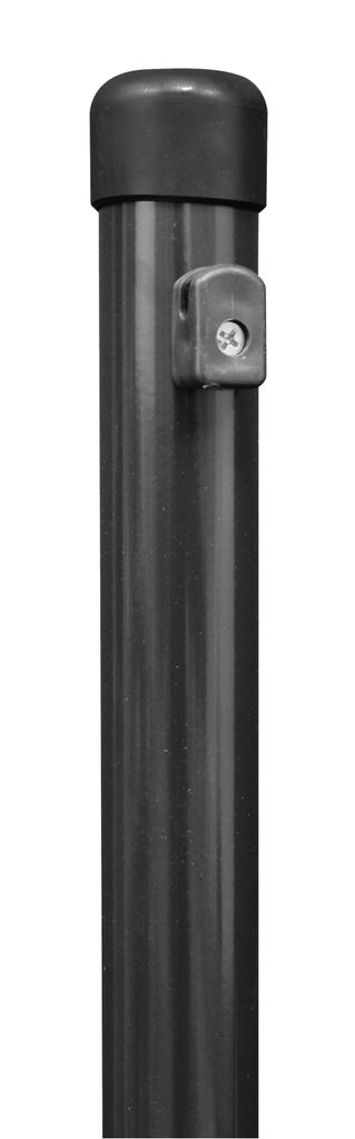 Alberts Zaunpfosten für Maschendrahtzäune | für die Befestigung mit Einschlag-Bodenhülsen | zinkphosphatiert, anthrazit-metallic kunststoffbesc...