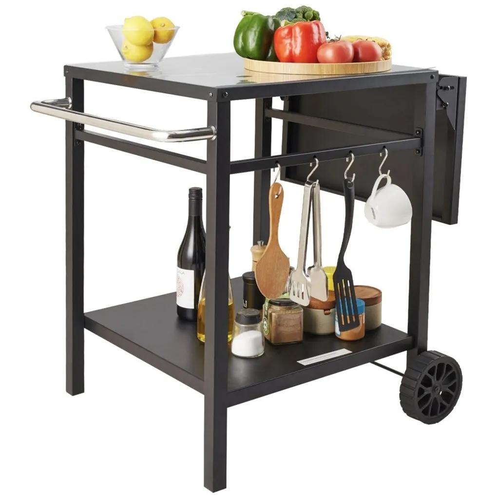 Chariot de repas mobile extérieur pour optimiser le rangement du barbecue - 9
