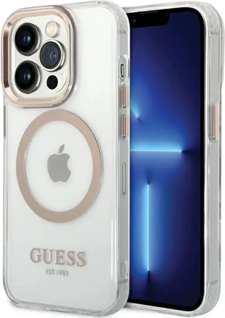 Cover Guess iPhone 15 Pro 6.1" MagSafe Oro - GUHMP15LHTRMD Metallo