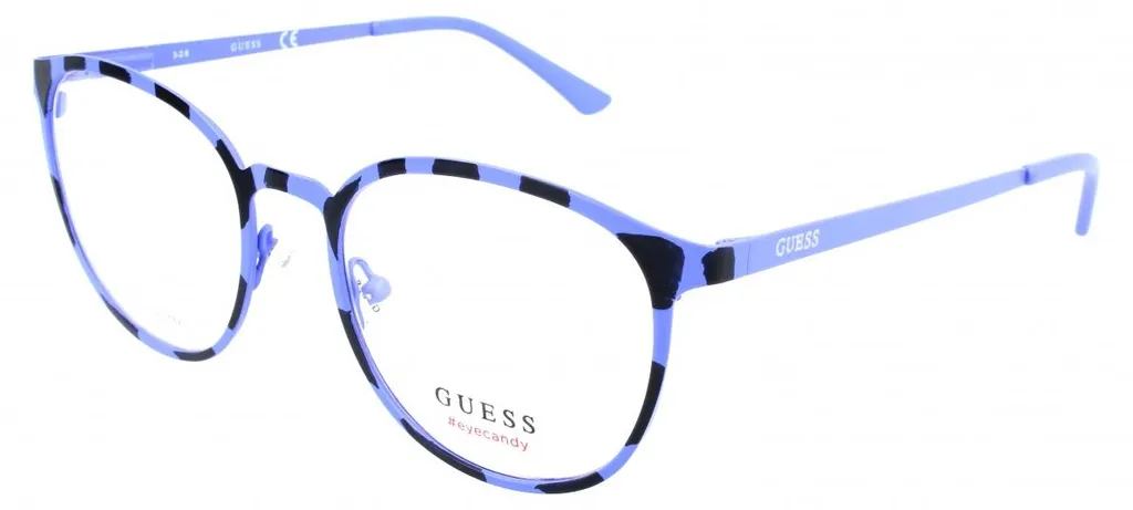 Lunettes de Vue Violettes Guess GU3019 Modèle Teen en Acétate Résistant