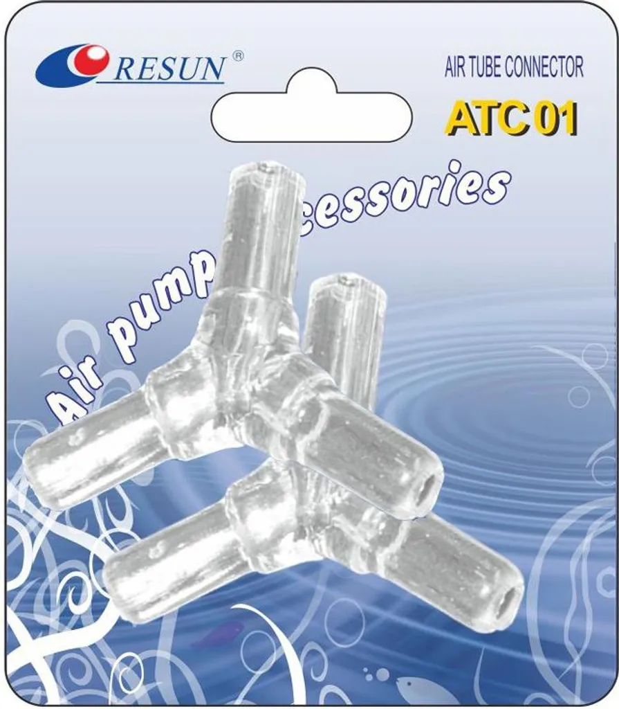 Resun ATC01 Raccordo a T 6mm per Acquario - 2pz Connettore Aria Originale