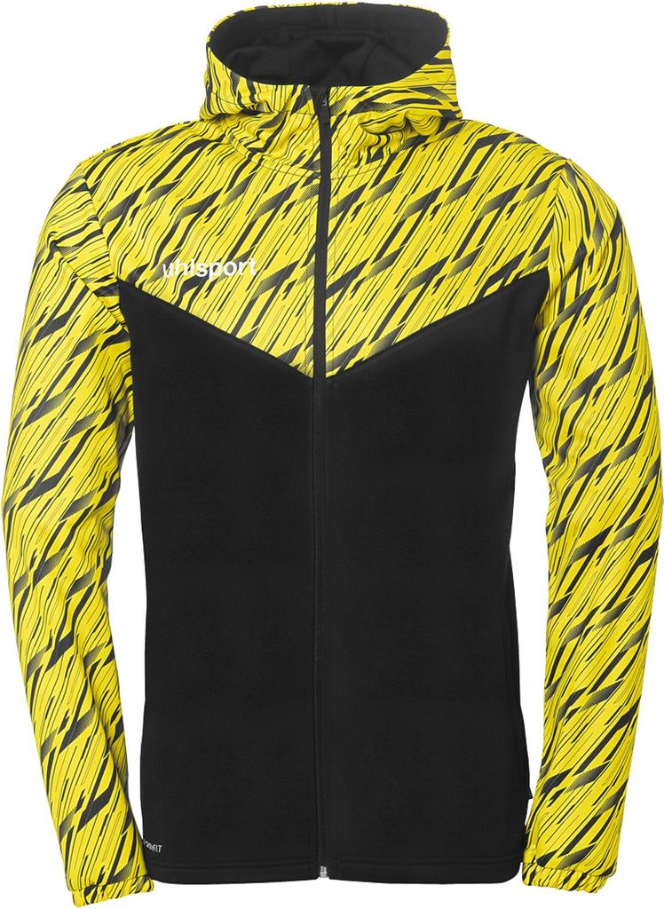 Uhlsport Progressive 28 Kapuzenjacke Kinder - Schwarz / Lime