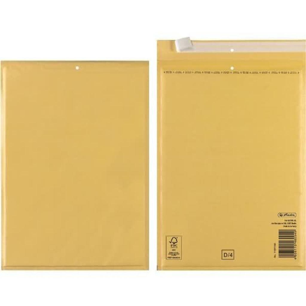 Herlitz Luftpolster-Versandtaschen Typ D/4 braun 200 x 270 Produktbild 