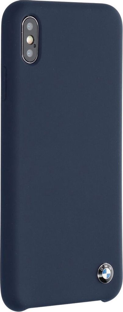 BMW back cover case Apple iPhone XS Max Silicone Navy - Hard Case