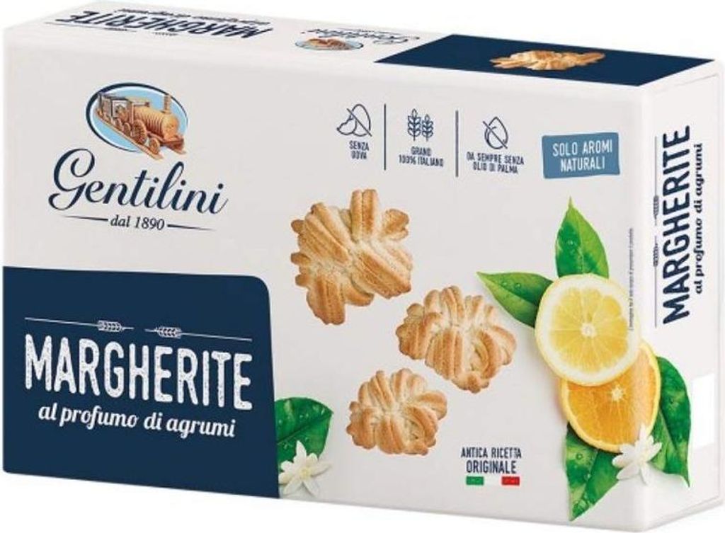6x Gentilini Margherite Biscotti al profumo di agrumi ZitrusKekse biscuits cookies 100% Italienische Kekse 250g