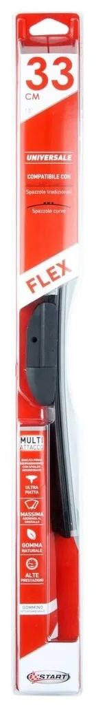 Essuie-glace Plat COLZANI 33cm - 13 Pouces Noir en Blister Individuel