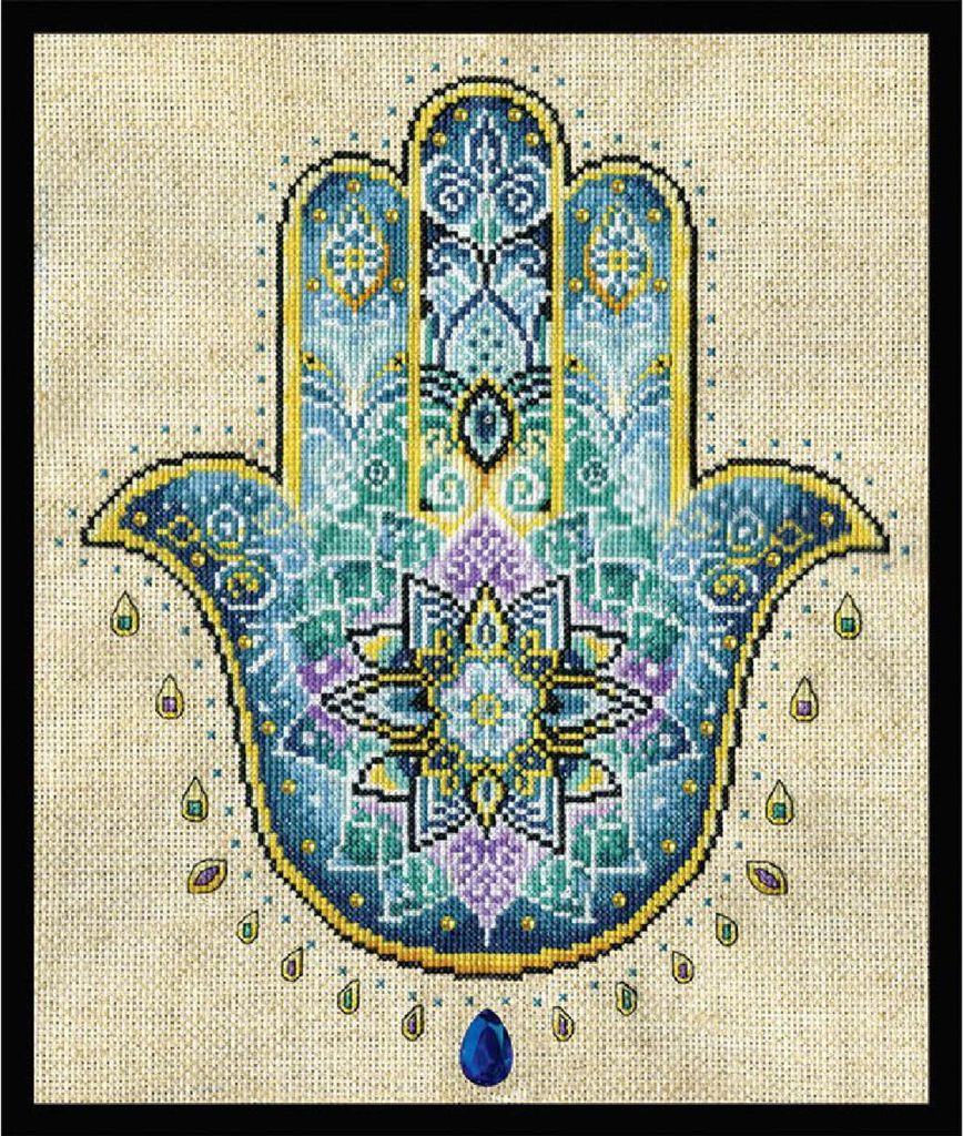 Design Works Kreuzstich Stickpackung "Hamsa", Zählmuster, 25x30cm