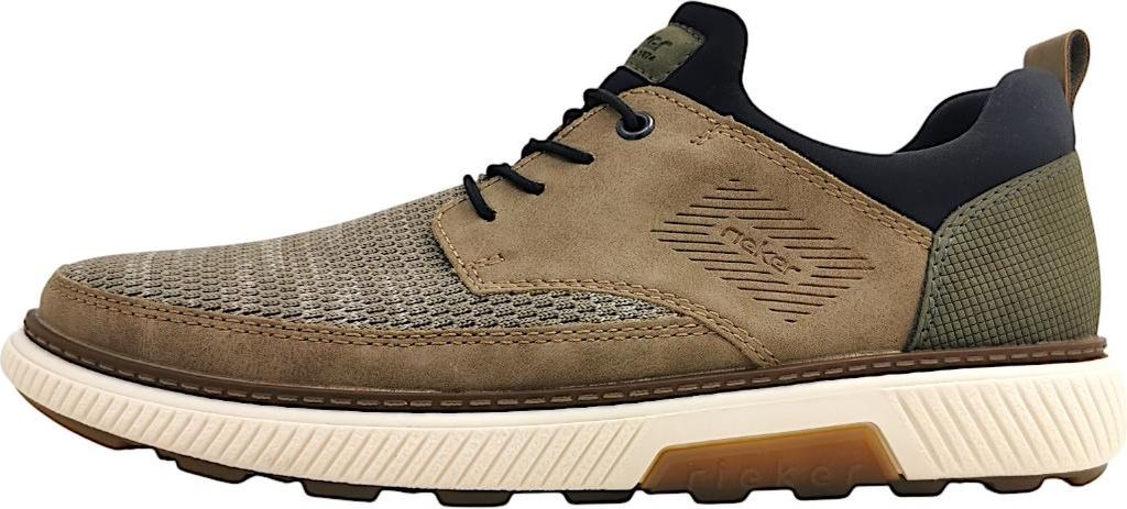 Rieker Herrenschuhe sportlicher Schnürer Braun Freizeit, Schuhgröße:40 EU