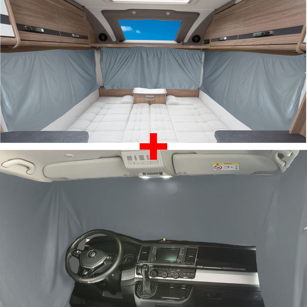 Blickdichtes Gardinen-Set für Ford Transit Tourneo Custom Nugget (Blackout)