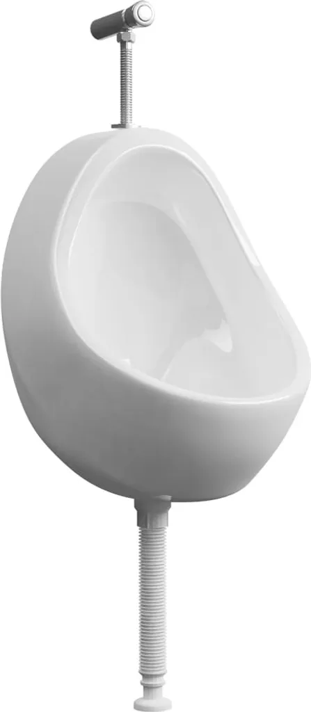 Orinatoio Ceramica Bianca vidaXL con Valvola Scarico: Montaggio Facile