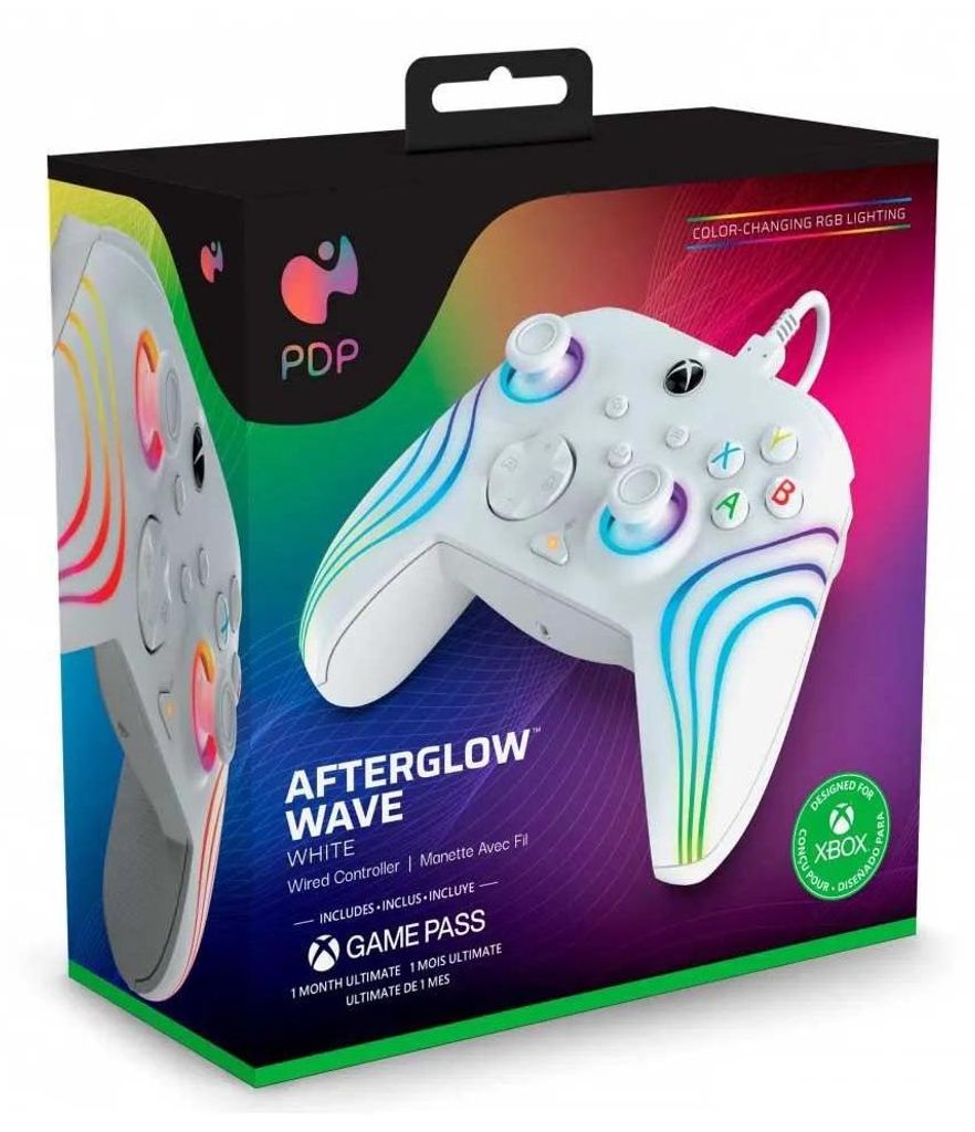 PDP Afterglow Wave Kabelgebundener Controller: White Für Produktbild 