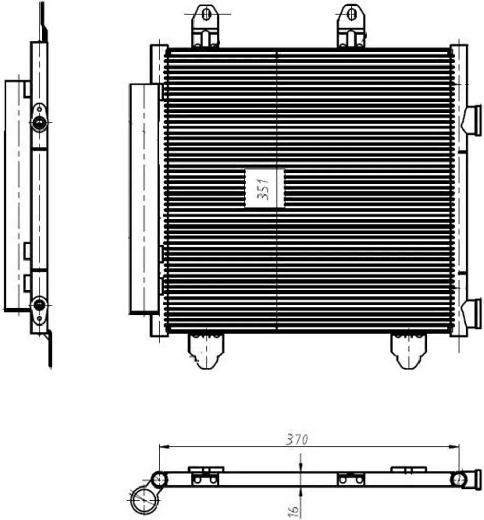 Condenseur de Clim avec Bouteille Sécheuse pour Aygo B4 - Réf NRF 350445