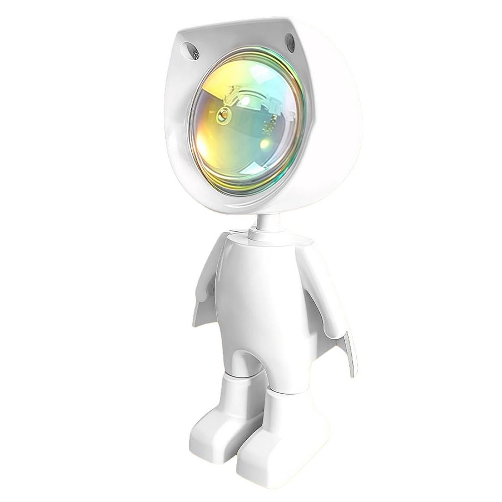 7 Farben Astronaut Sonnenuntergangslampe, 360° Drehbare LED Projektionslampe für Schlafzimmer, Wohnzimmer, Fotografie, Vlog, Party, Touch-Steuerung