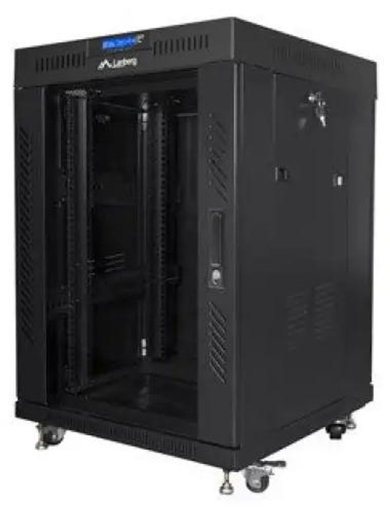 Lanberg FF01-6615-12BL Armadio rack 15U Freestanding Nero Immagine del prodotto 