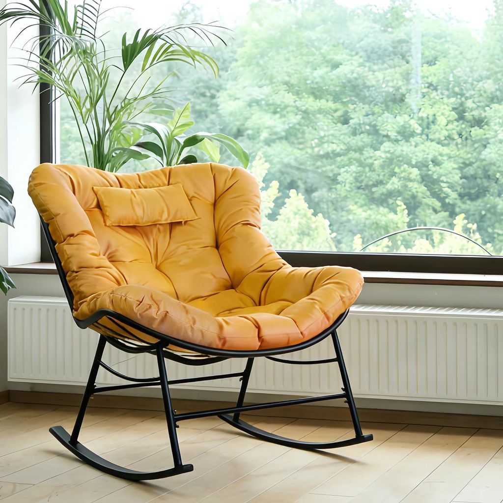 CCLIFE Schaukelstuhl Schaukelsessel Extra groß Wohnzimmer Produktbild 