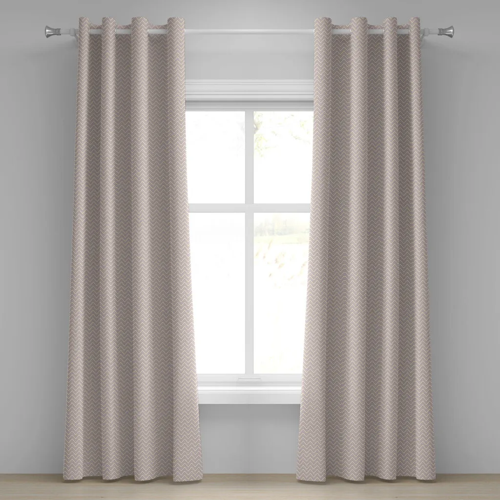Tenda Abakuhaus Crema e Lavanda 280x245cm | Design Retrò Zig Zag