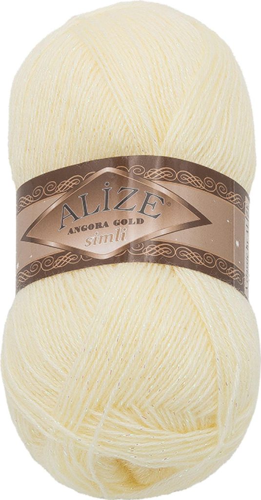 Przędza ANGORA GOLD SIMLI – 100 g / 500 m – waniliowa Zdjęcie produktu 