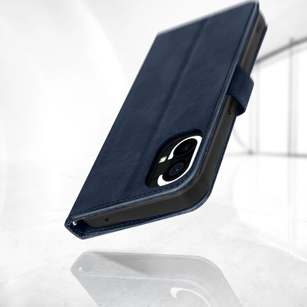 Recensione Custodia Stand Nothing Phone 1 Ecopelle Blu Scuro - Top Shop - 4