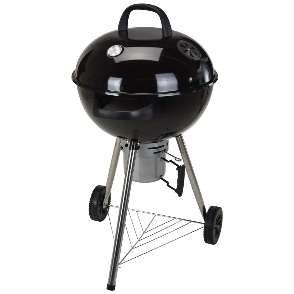 Barbecue boule ProGarden de 57,5 cm avec couvercle et chariot mobile