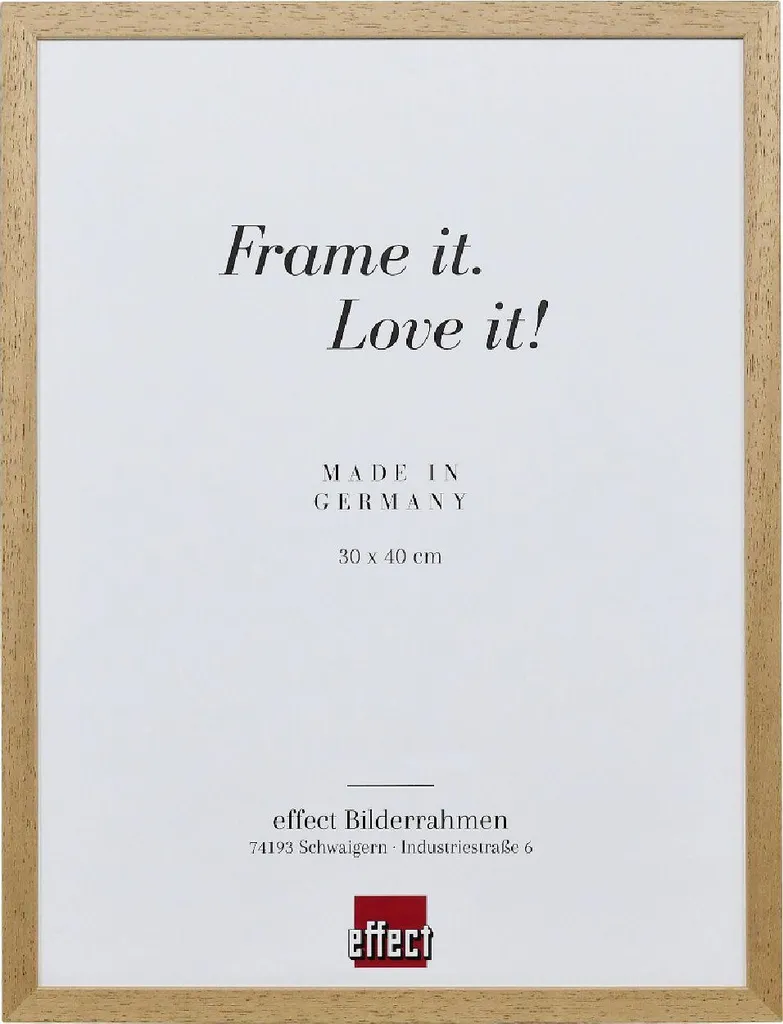 Cornice in legno profilo 2330 Effect rovere 50x50 cm vetro trasparente