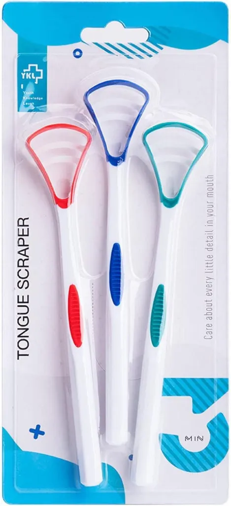 Grattoir à langue kit haleine fraîche 3 brosses routine du matin